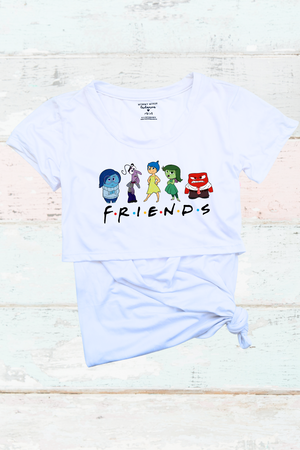 Blusa maternidad-lactancia mc estampada. Emotions friends