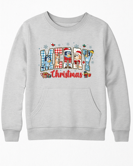 Sudadera afelpada Unisex. Bluey Navidad Mágica