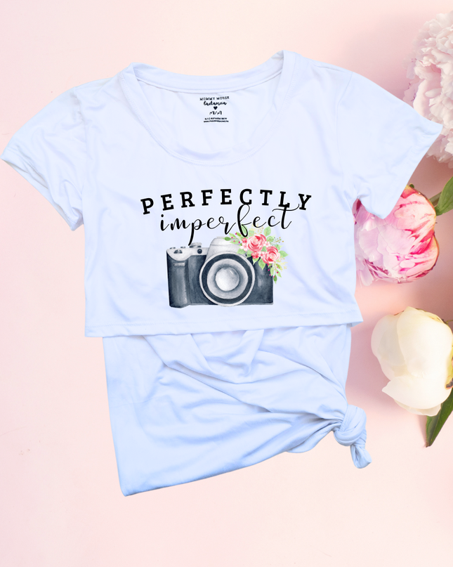 Blusa maternidad-lactancia mc estampada. Perfectly imperfect