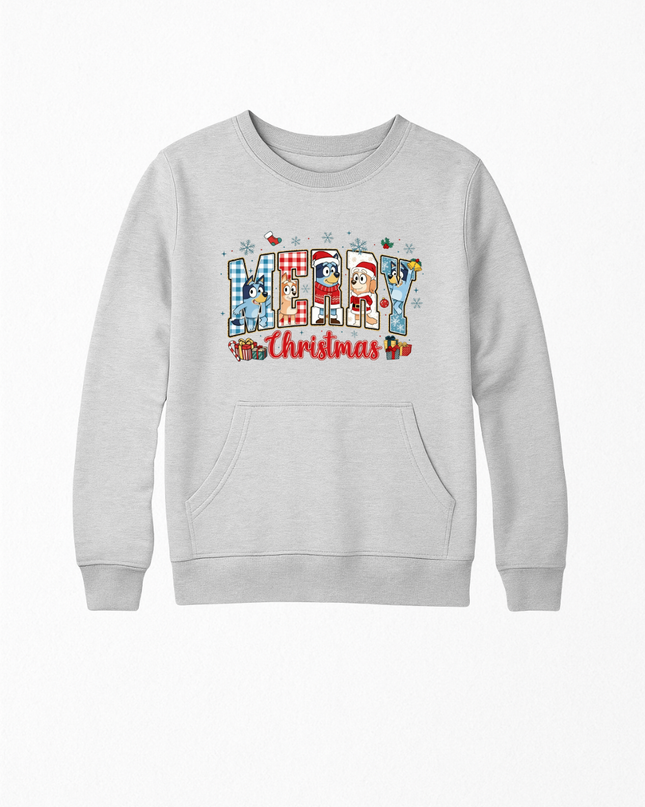 Sudadera afelpada Kids 2 a 12 años. Bluey Navidad mágica