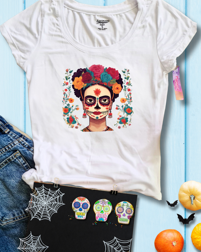 Playera Dama. Frida catrina