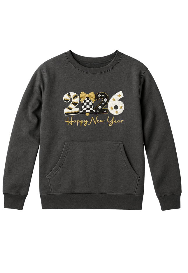 Sudadera afelpada Unisex. 2026 Happy New Year