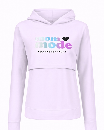Sudadera ligera capucha estampada Lactancia. Mom mode