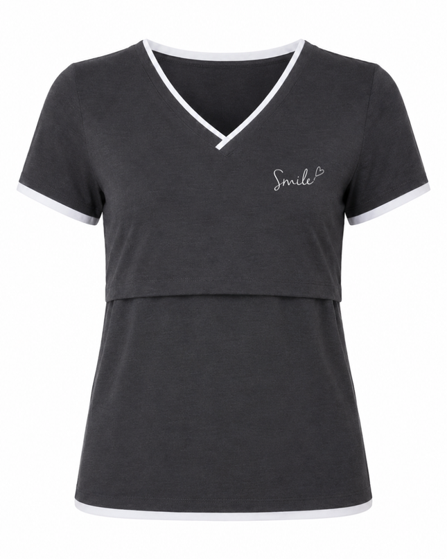 Blusa de Lactancia Doble V. Smile