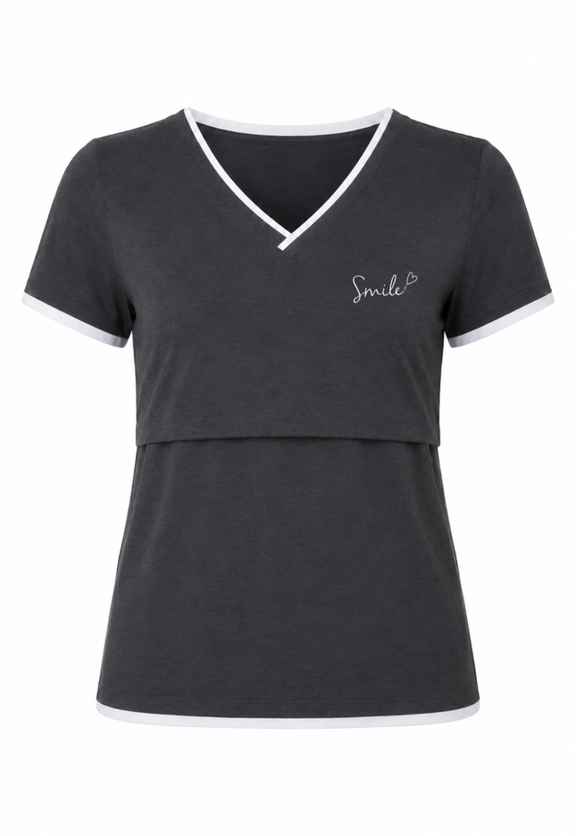 Blusa de Lactancia Doble V. Smile