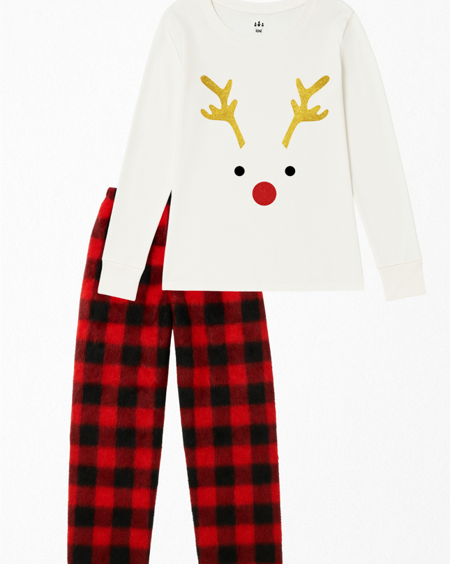 Pijama Flanel Dama. Rudolph sprinkle