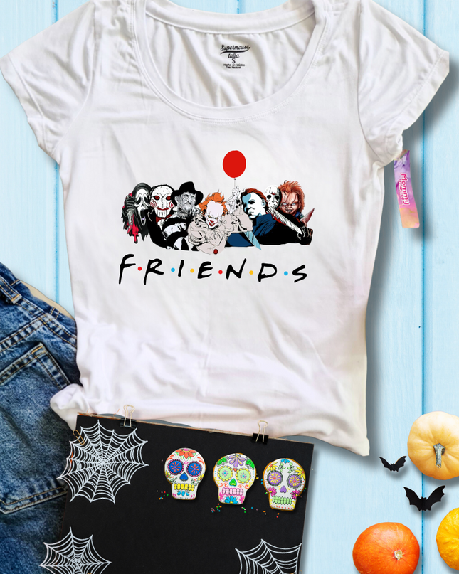 Playera Dama. Friends Horror 1