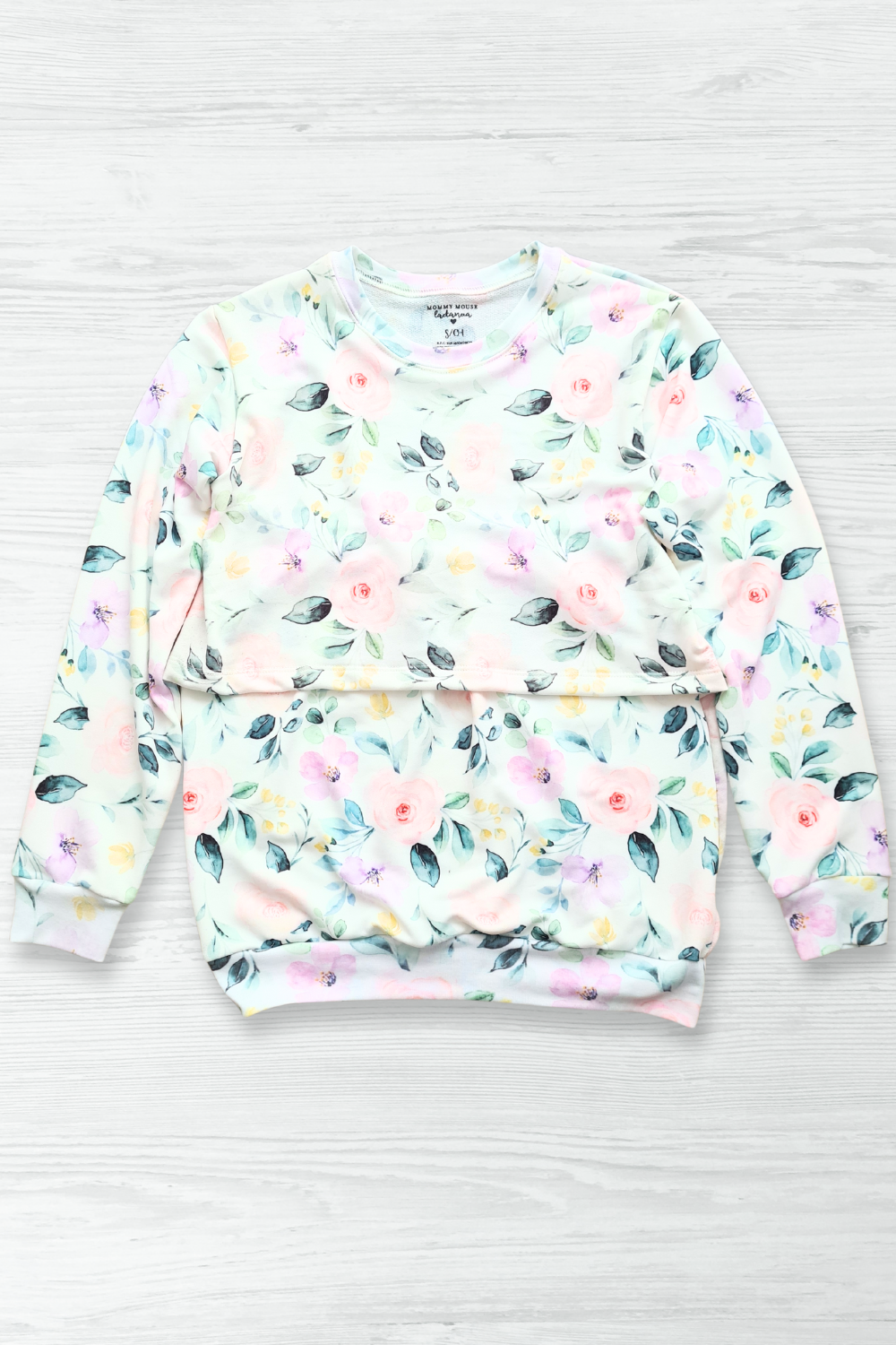 Sudadera ligera Full print. Flores Rosas