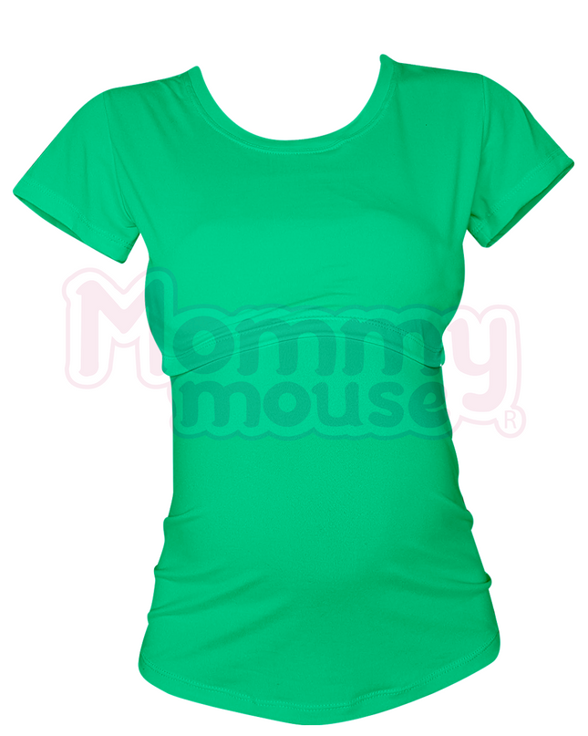 Blusa maternidad-lactancia. Verde