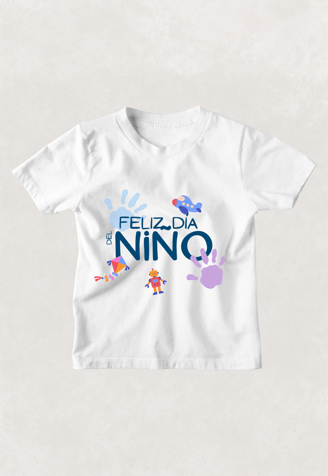 Playera Kids manga corta . Día del niño hands