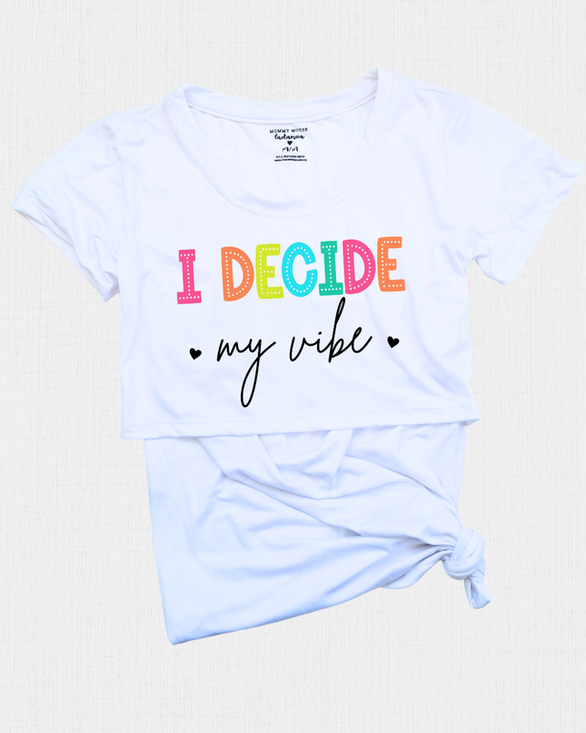 Blusa maternidad-lactancia mc estampada. I Decide my vibe