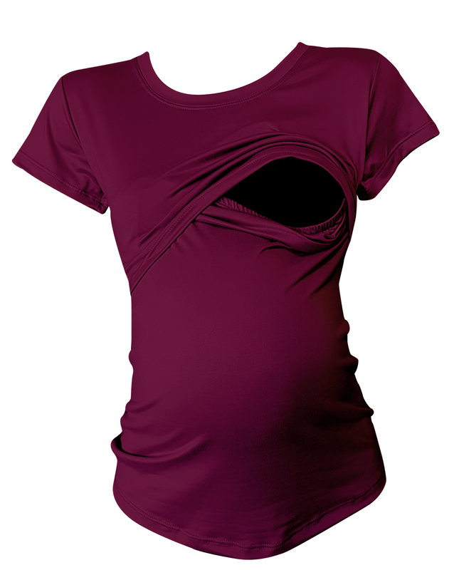 Blusa maternidad-lactancia. Vino