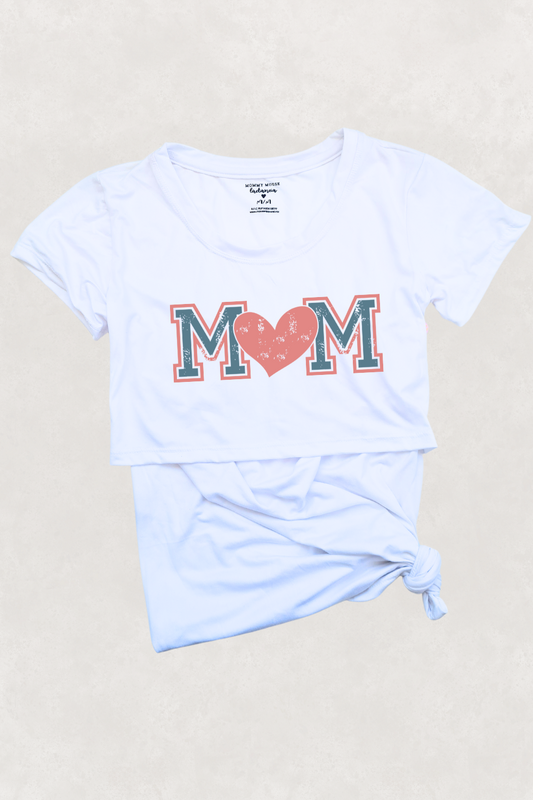 Blusa maternidad-lactancia mc estampada. Mom College