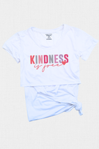 Blusa maternidad-lactancia mc estampada. Kindness is free