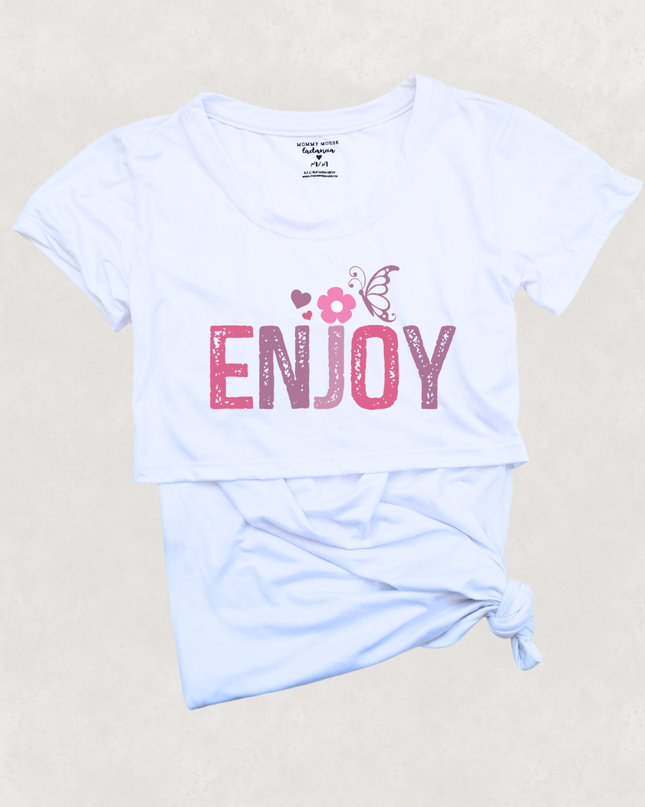 Blusa maternidad-lactancia mc estampada. Enjoy Boho