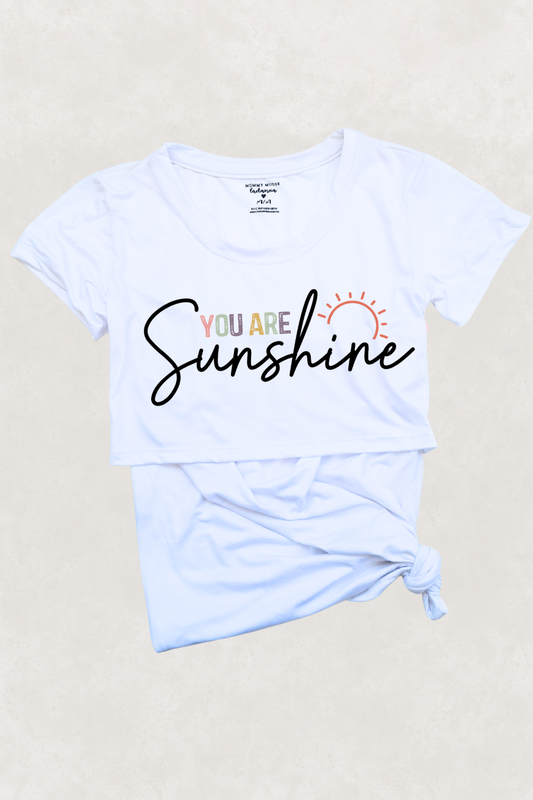 Blusa maternidad-lactancia mc estampada. You are sunshine