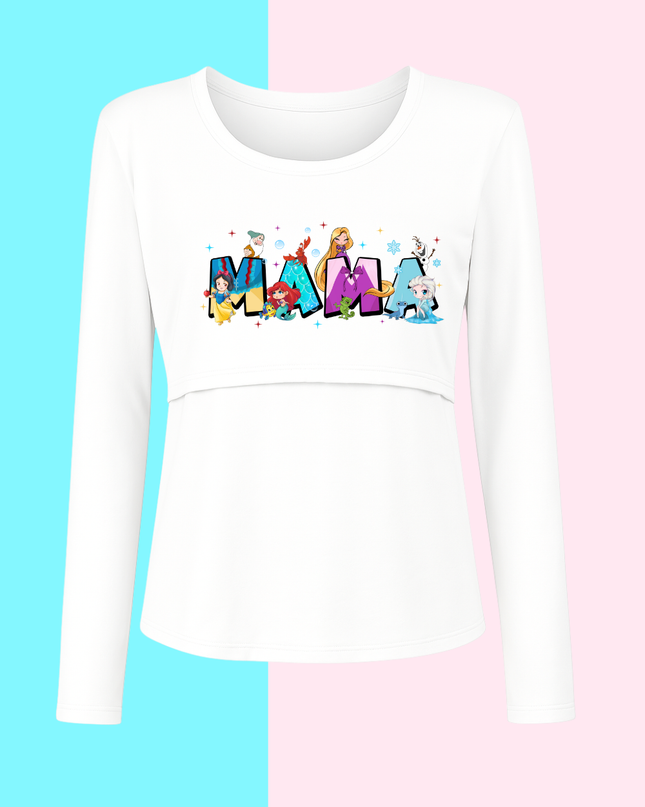 Blusa maternidad-lactancia Manga Larga. Mamá Princess