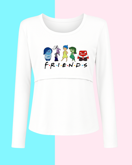 Blusa maternidad-lactancia Manga Larga. Emotion Friends