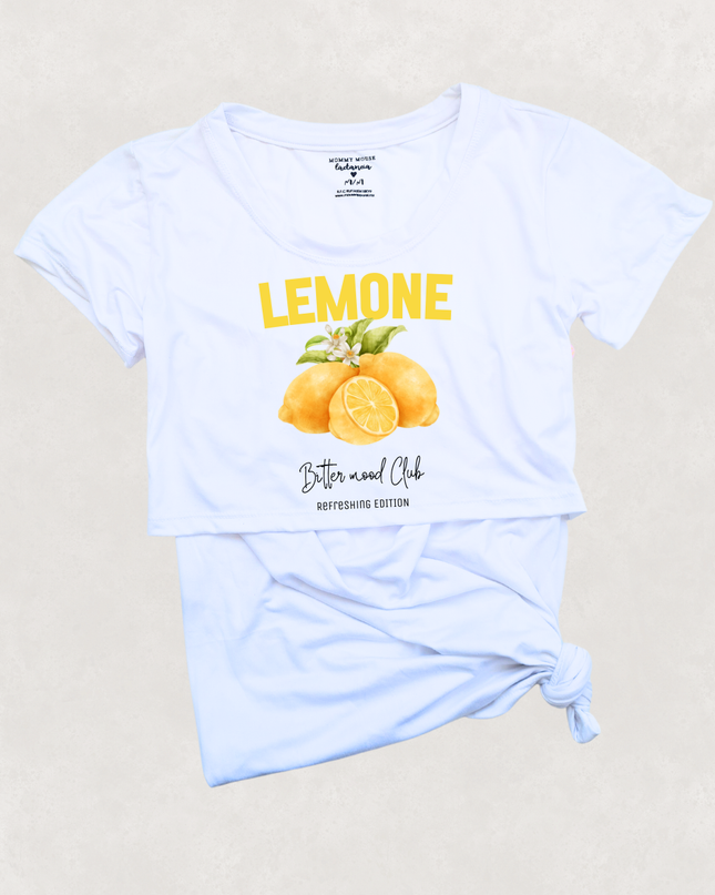 Blusa maternidad-lactancia mc estampada. Lemone