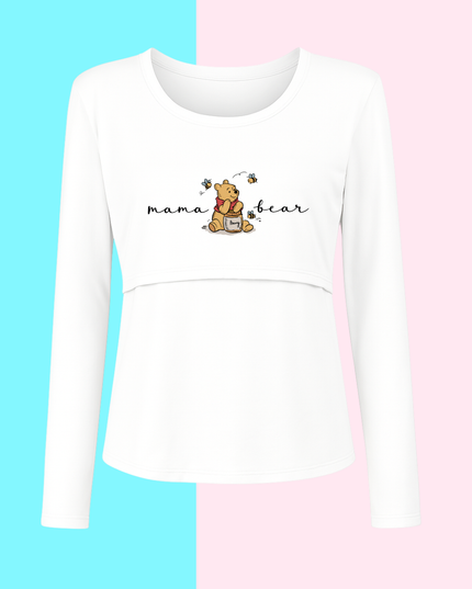 Blusa maternidad-lactancia Manga Larga. Mama bear winnie