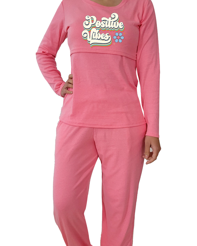 Conjunto Pants de Lactancia. Positive Vibes