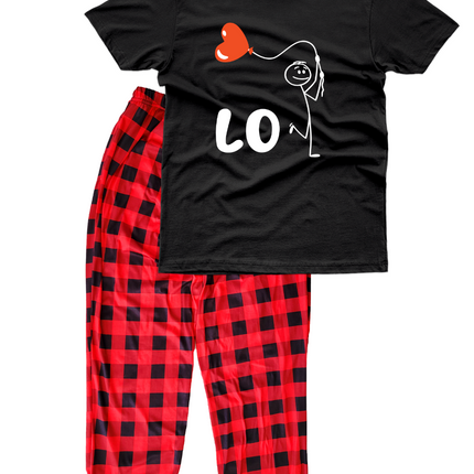 Collection image for: PIJAMA CUADROS PAREJA LOVE GLOBOS