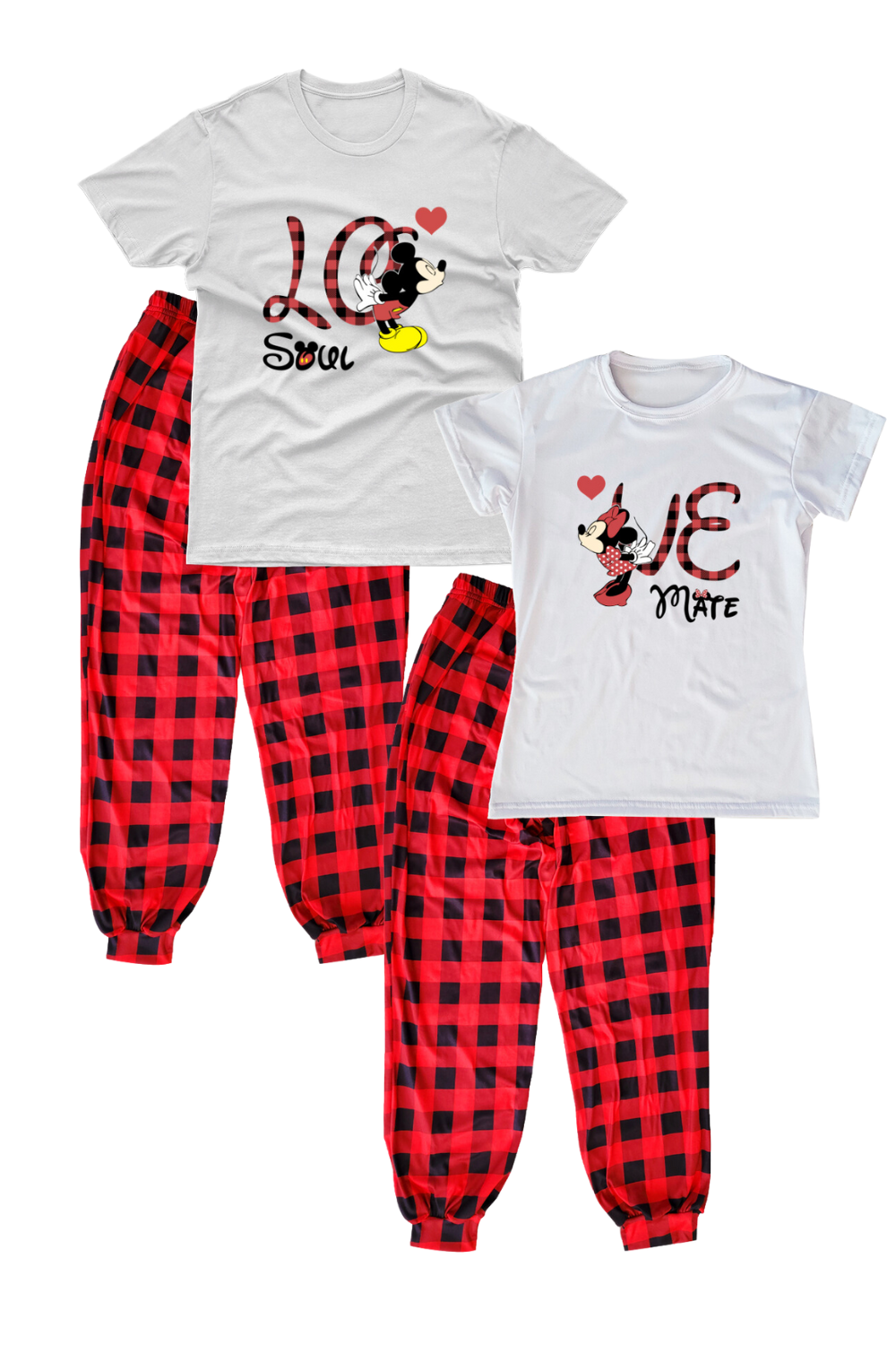 Dúo Pijama pareja manga Love Mouse cuadros – Mouse Apparel