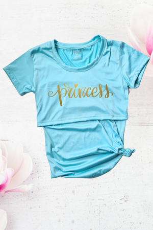 Blusa maternidad-lactancia mc estampada. Princess foil
