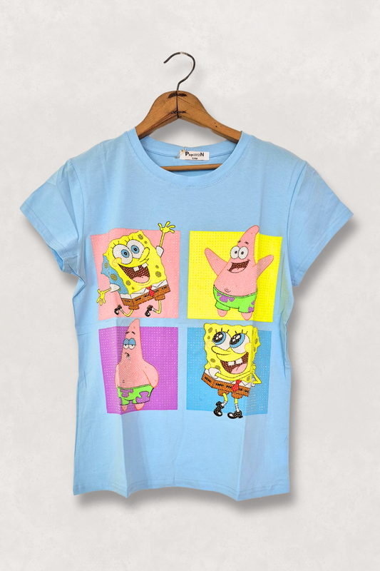 Blusa dama Pedrería. Bob esponja