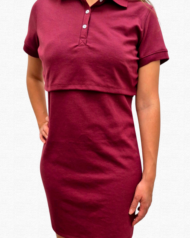 Vestido tipo polo Lactancia. Vino