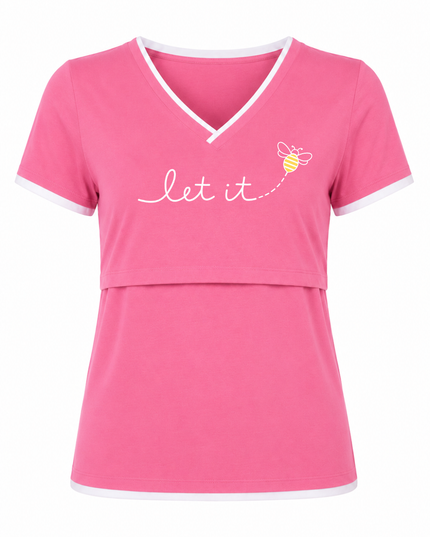 Blusa de Lactancia Doble V. Let it Bee
