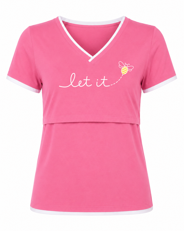 Blusa de Lactancia Doble V. Let it Bee