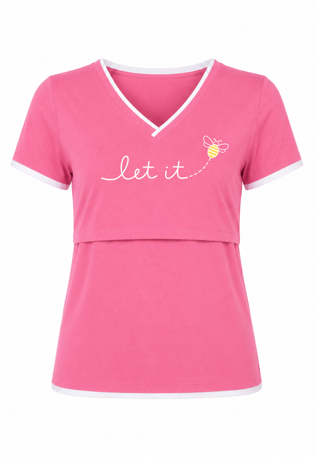 Blusa de Lactancia Doble V. Let it Bee