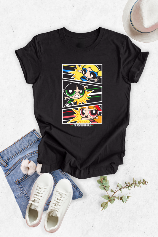 Blusa dama manga corta. Powerpuff