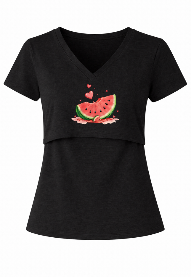 Blusa Lactancia cuello V algodón. Sandilove