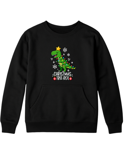 Sudadera afelpada Unisex. Christmas rex