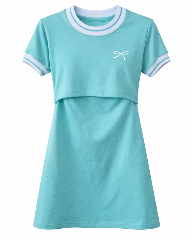 Vestido cuello deportivo Lactancia. Aqua