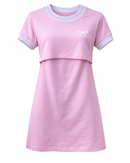 Vestido cuello deportivo Lactancia. Pink