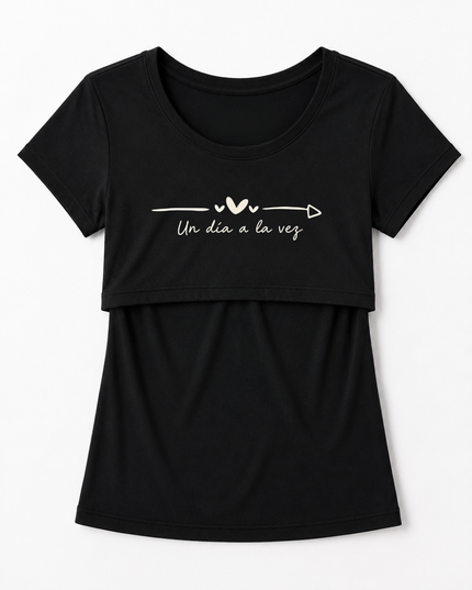 Blusa lactancia estampada. Flecha un día a la vez