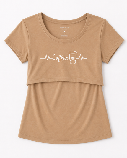 Blusa lactancia estampada. Latidos Coffee