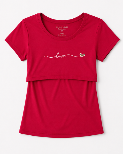 Blusa lactancia estampada. Love Print