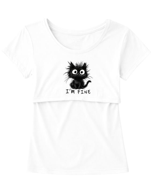 Blusa maternidad-lactancia mc estampada. Im Fine