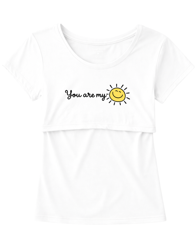 Blusa maternidad-lactancia mc estampada. You´re my sun