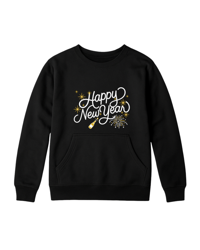 Sudadera afelpada Kids 2 a 12 años. Happy new year champagne