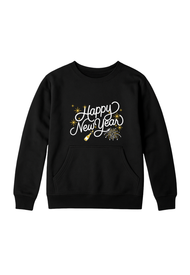 Sudadera afelpada Kids 2 a 12 años. Happy new year champagne