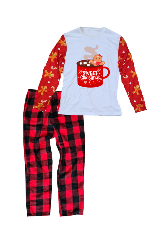 Pijama Franela Dama. Galleta de Jengibre taza