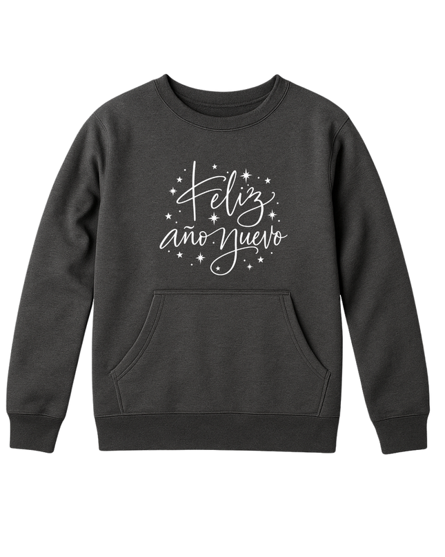 Sudadera afelpada Unisex. Feliz Año nuevo estrellas