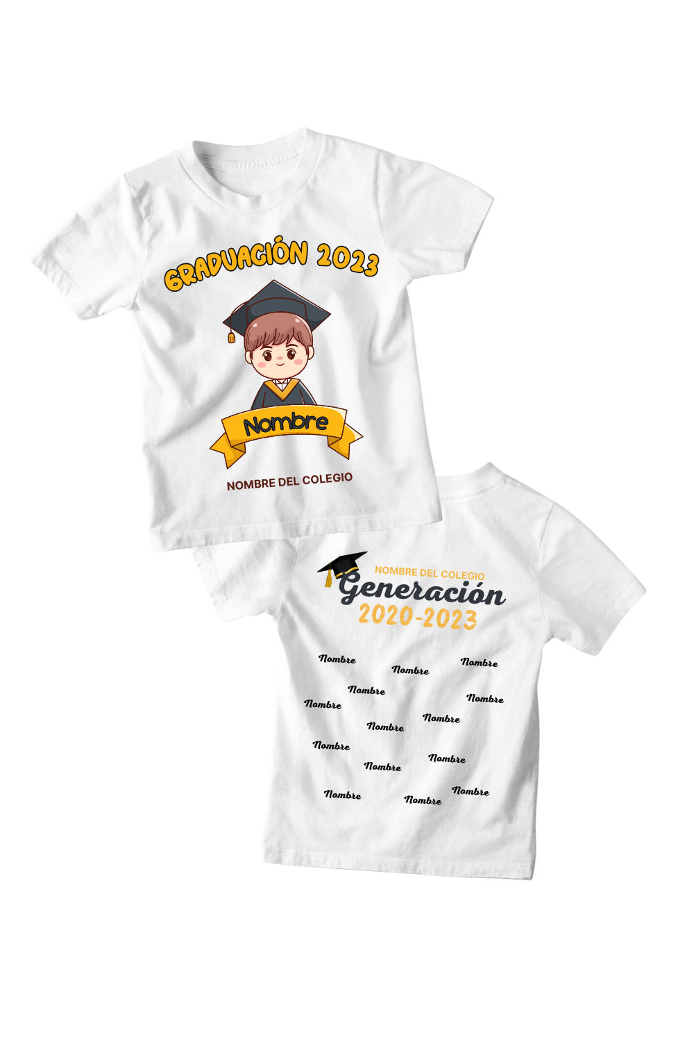 Playera Kids personalizada. Graduacion toga