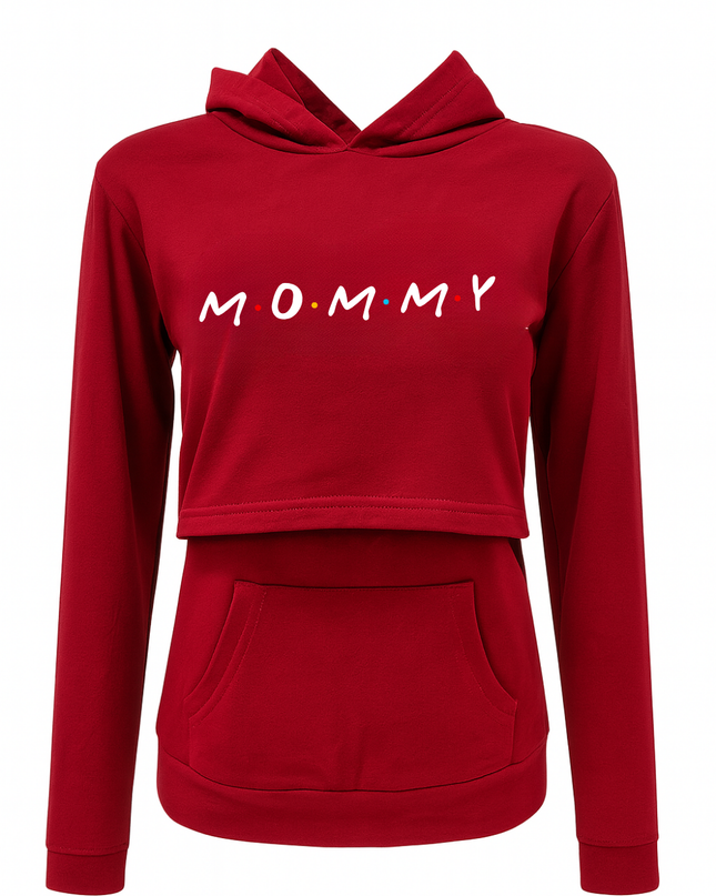 Sudadera capucha estampada lactancia. Mommy Friends