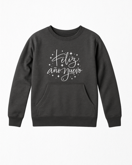 Sudadera afelpada Kids 2 a 12 años. Feliz año nuevo estrellas